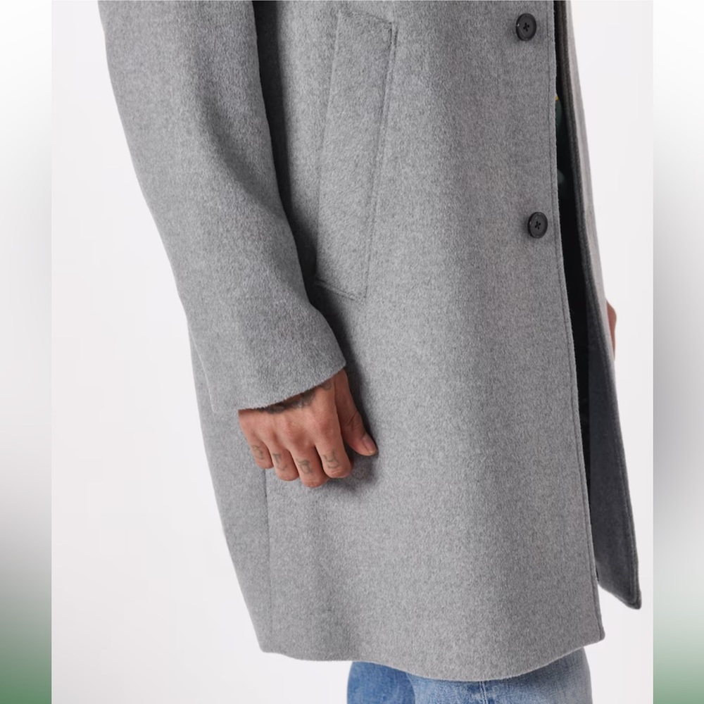Abercrombie Wool-Blend Mac Coat - Picture 4 of 8